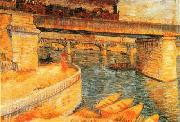 Vincent Van Gogh Bridges Across the Seine at Asnieres oil painting
